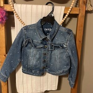 Adorable cat and Jack denim jacket with ruffles